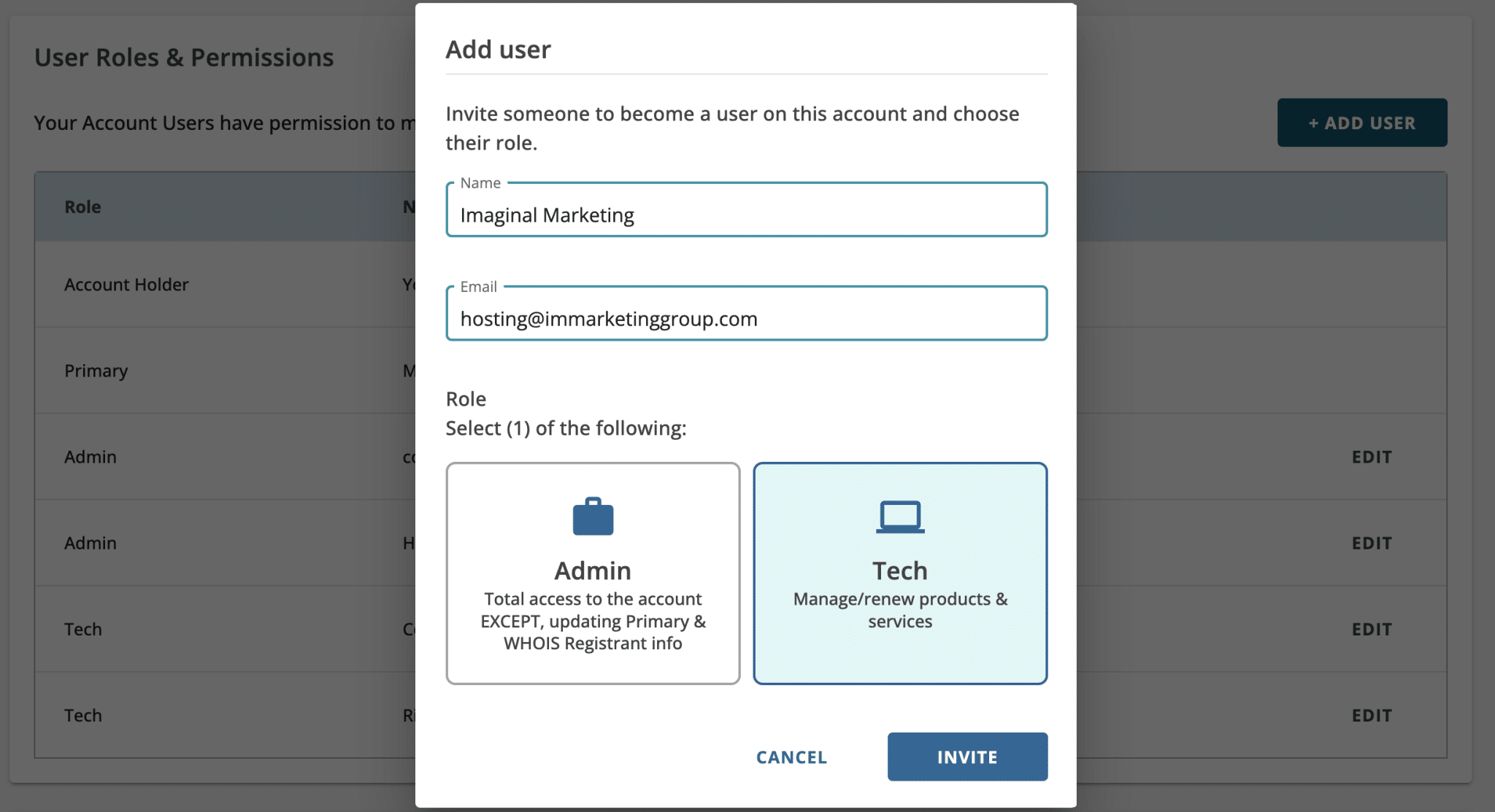 Bluehost Delegate Invite Form